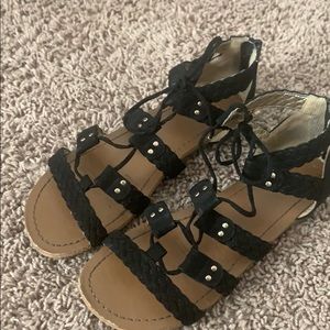 black dress sandals.